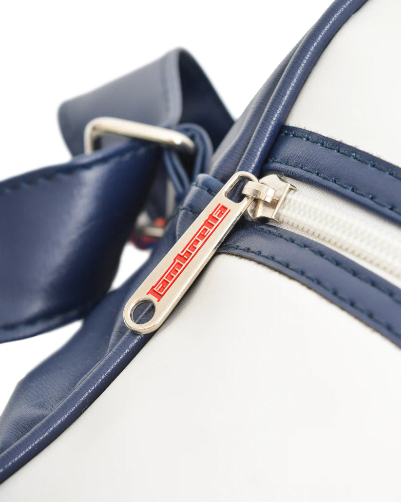 Lambretta Classic Retro Logo White/Navy Messenger/Flight Bag