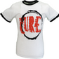 Herre officielle The Cure hvid retro ringer t-shirt