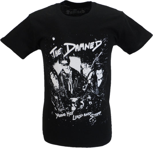 Mens Black Official The Damned Young Hot Loud & Stiff T Shirt