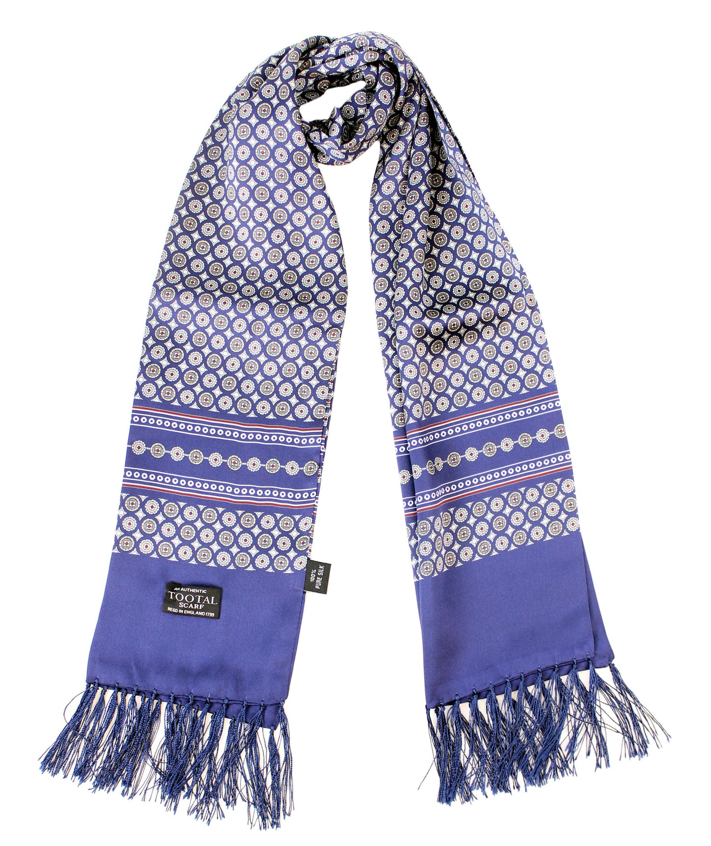 Tootal Mens Retro Geo Print 100% Silk Scarves
