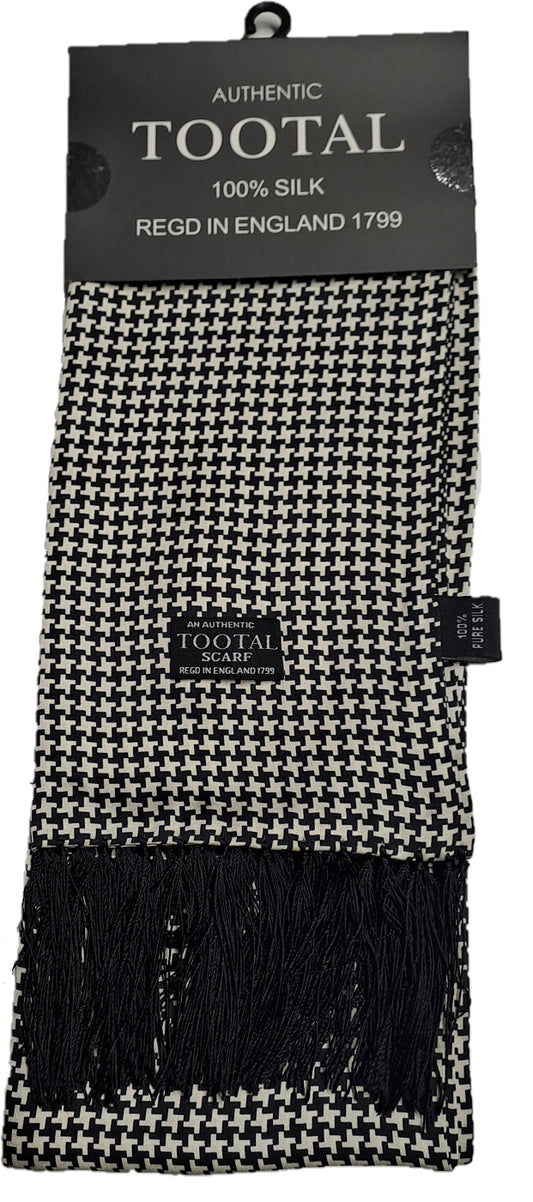 Tootal Mens Houndstooth Retro 100% Silk Scarf