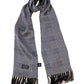 Tootal Black/White Prince of Wales Silk 100% Silk Scarf