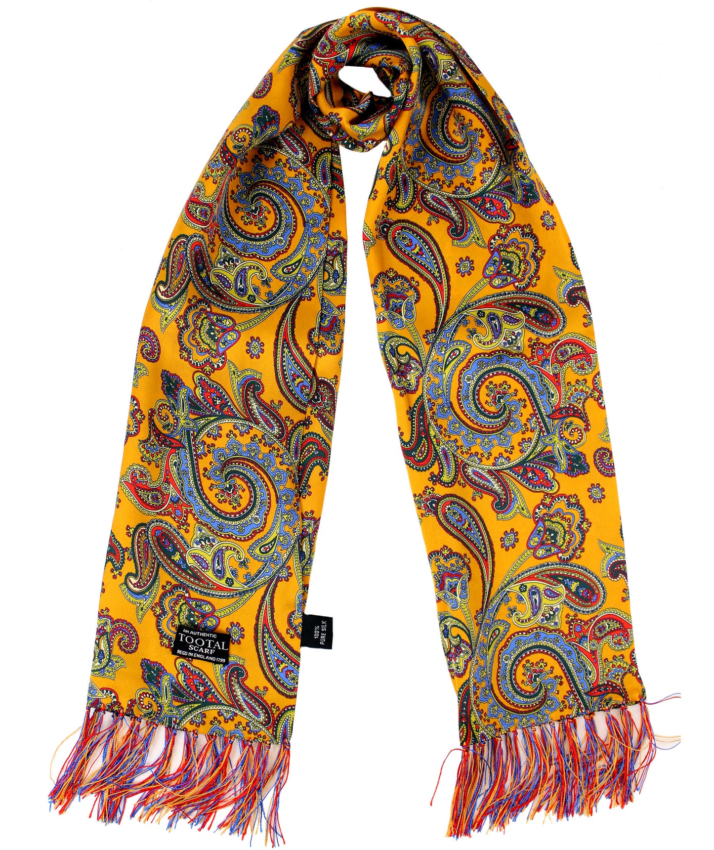 Tootal Mens Retro Paisley Print 100% Silk Scarves