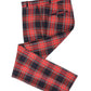 Relco Sta Press Trousers tartán gris y rojo para hombre