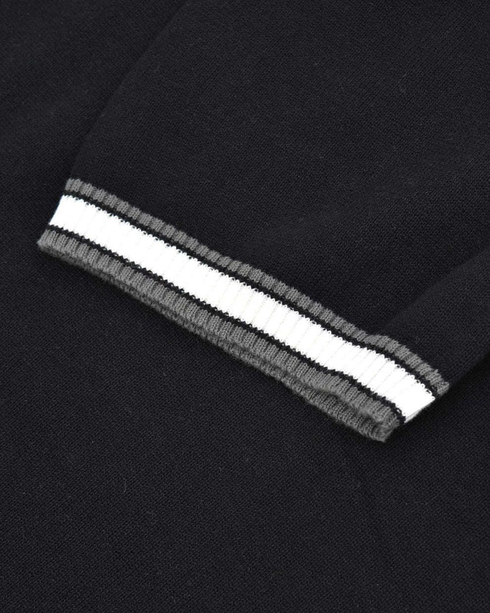 Lambretta Mens Black Valero Knitted Polo Shirt