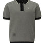Merc Mens Black Knitted Vintage Mod Polo Shirts