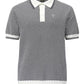 Merc Mens Waldo Vanilla Knitted Vintage Mod Polo Shirts