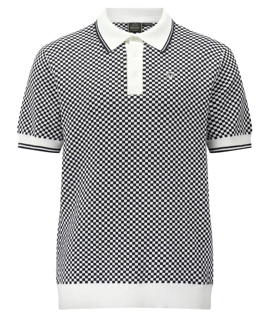 Mod Polo Shirts Vintage Da Uomo Merc Waldo Vaniglia Lavorate A Maglia