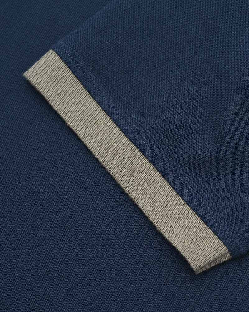 Lambretta Navy/Khaki Vintage Panel Polo Shirts