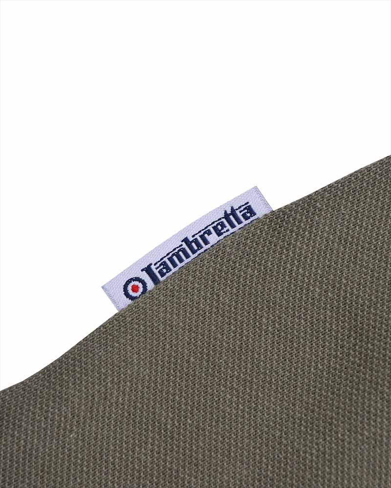 Lambretta Navy/Khaki Vintage Panel Polo Shirts