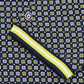 Lambretta Mens Navy Blue Geometric Print Cotton Polo Shirts