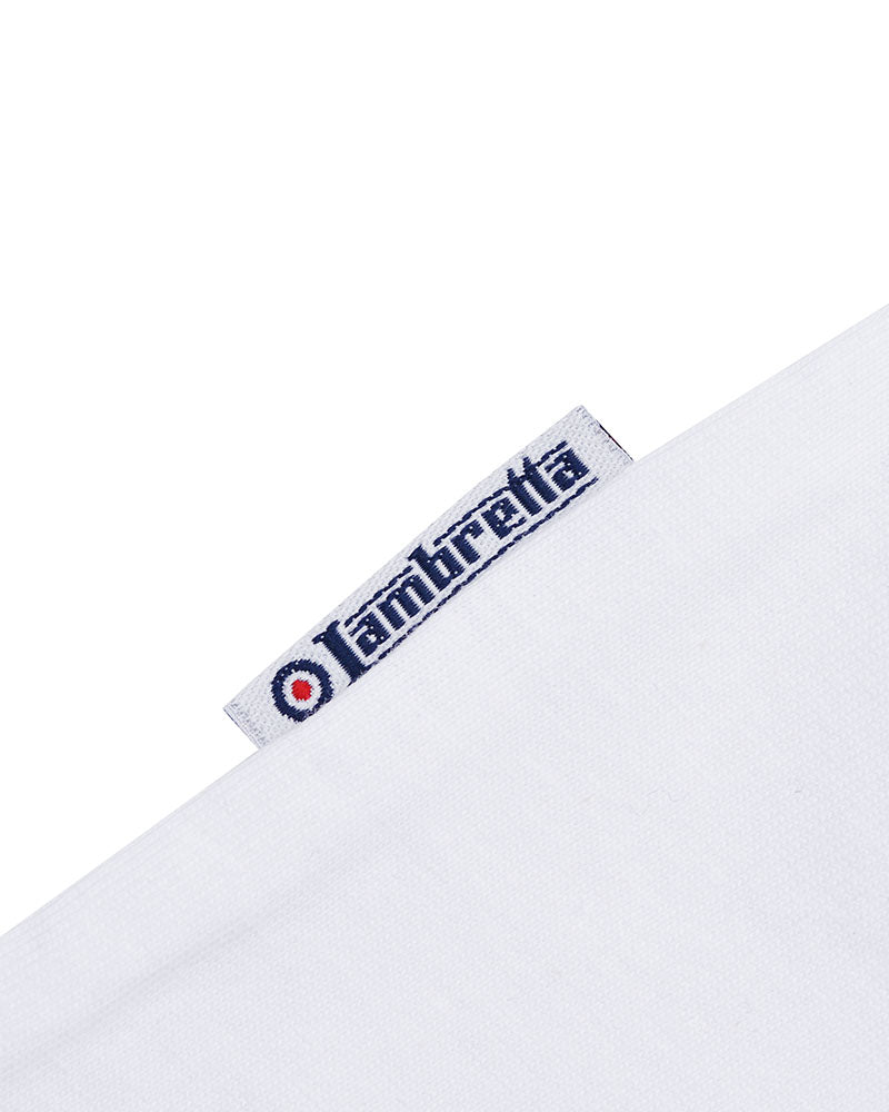 Lambretta White & Black Retro Two Tone Tipped Polo Shirts