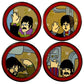 Official licensed The Beatles Yellow Submarine Metal Pin Badge Set