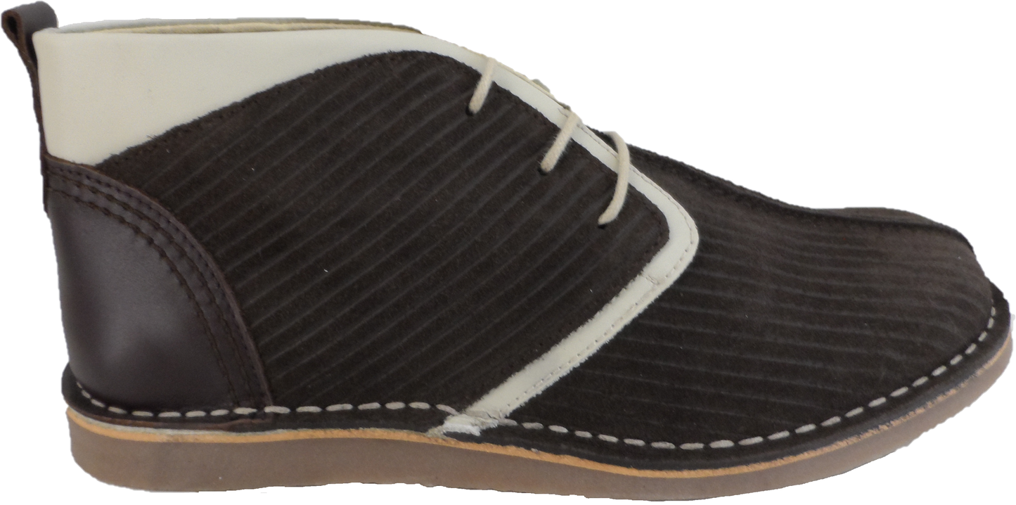 Ikon Original Brown Afterglow 70s Mod Style Real Suede Desert Boots