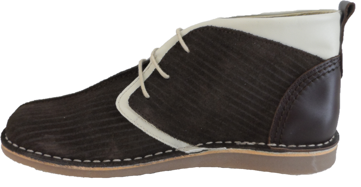 Ikon Original Brown Afterglow 70s Mod Style Real Suede Desert Boots