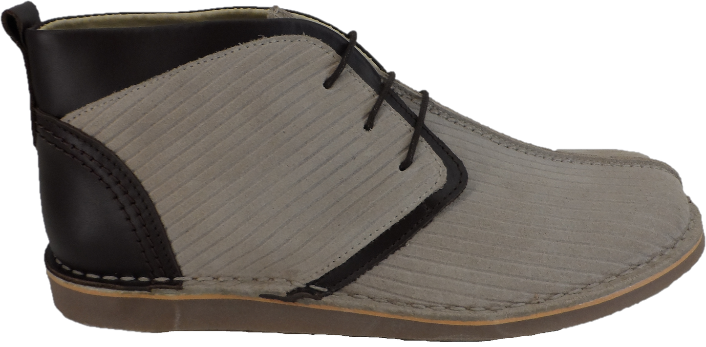 Ikon Original Beige/Stone Afterglow 70s Mod Style Real Suede Desert Boots