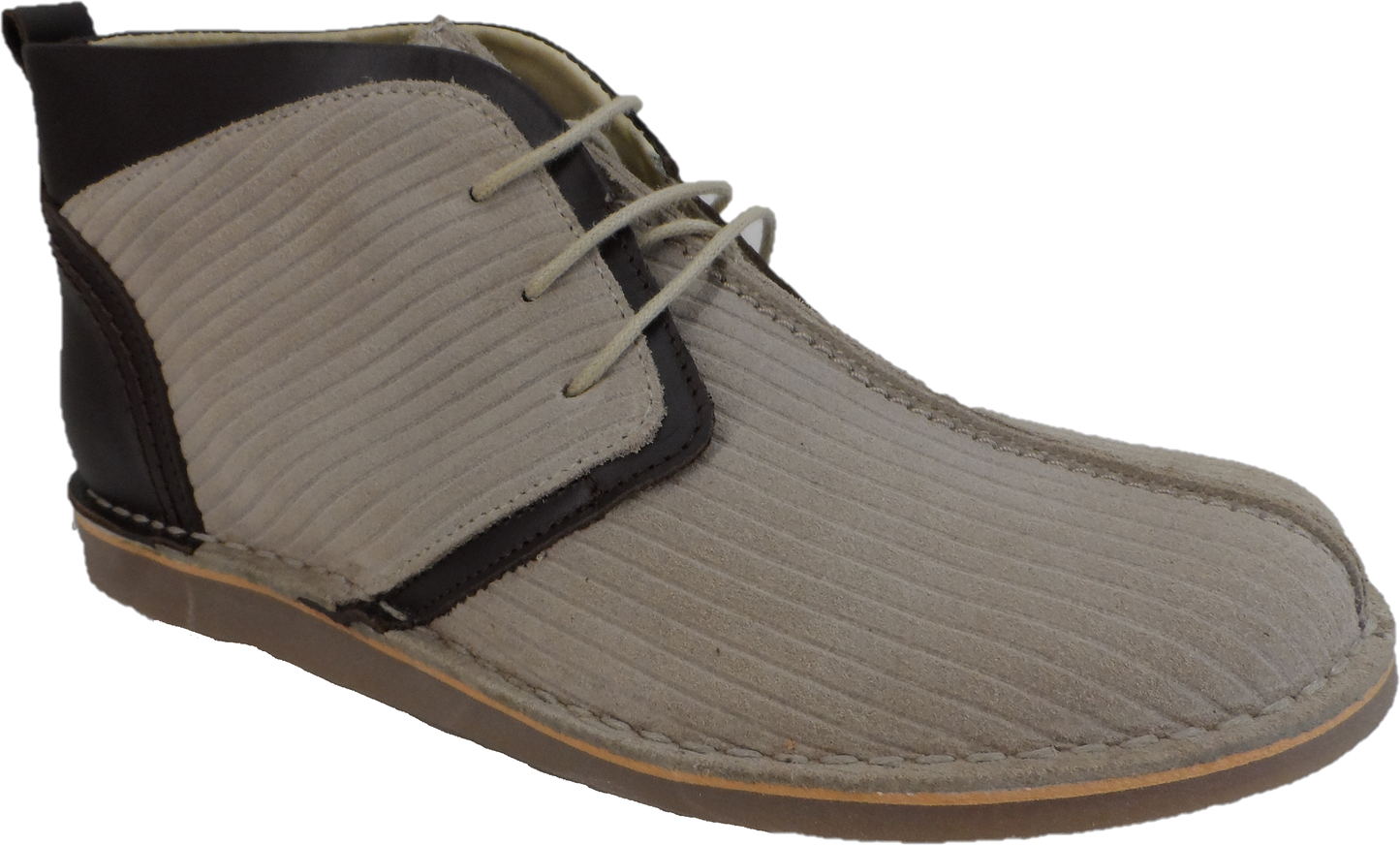 Ikon Original Beige/Stone Afterglow 70s Mod Style Real Suede Desert Boots