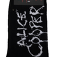 Black socks with white 'Alice Cooper' logo and red accents on a white background