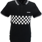Lambretta Black & White Retro Two Tone Tipped Polo Shirts