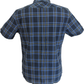 Ben Sherman Mens Dark Navy Big Check Short Sleeved Shirt