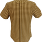 قميص Ben Sherman الرجالي ذو مربعات الخردل بأكمام قصيرة