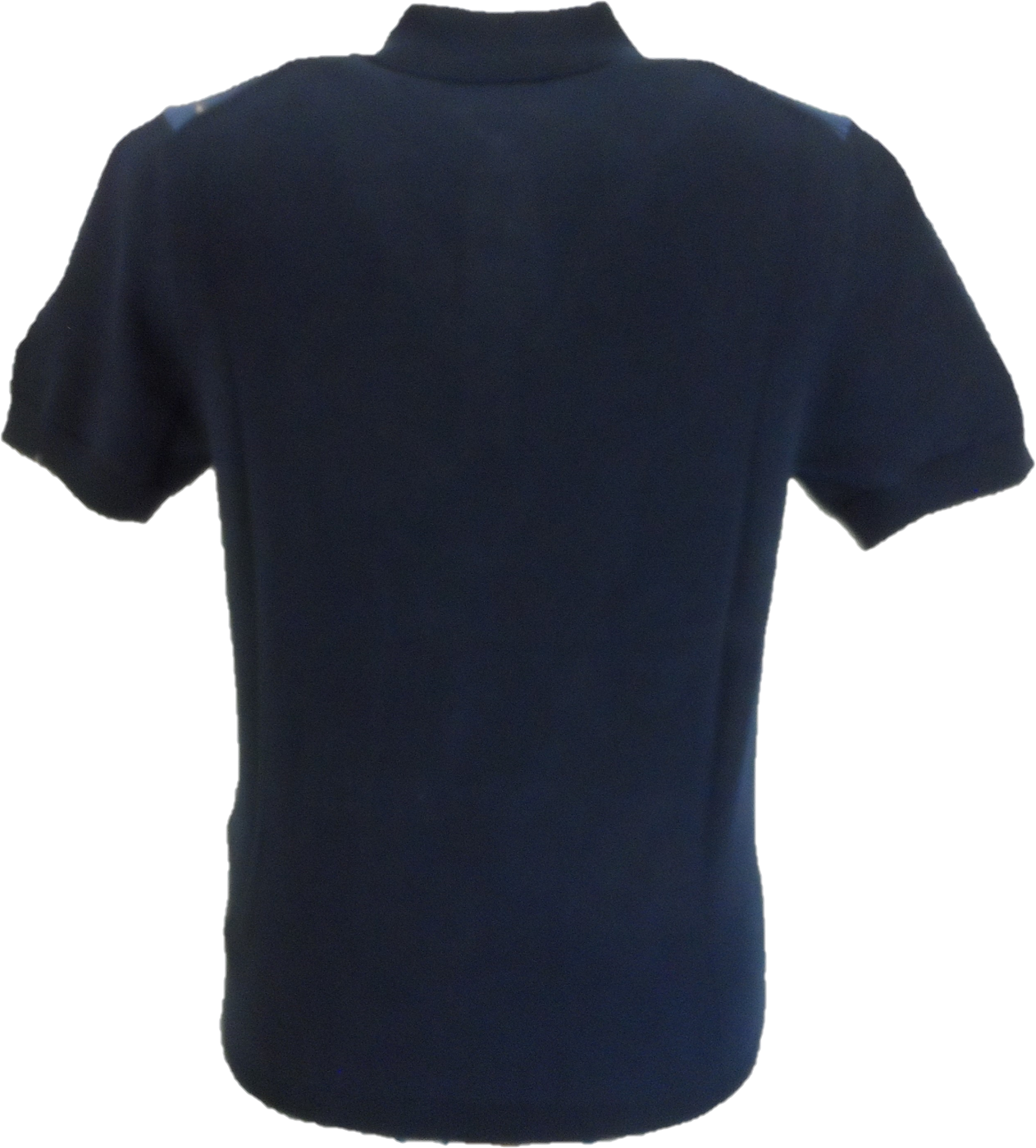 Ben Sherman Navy Blue Knitted Stripe Intarsia Polo Shirt