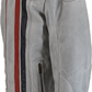 Gabicci veste de rallye en cuir blanc/bleu/rouge pour homme