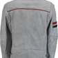 Gabicci Mens White/Blue/Red Leather Rally Jacket