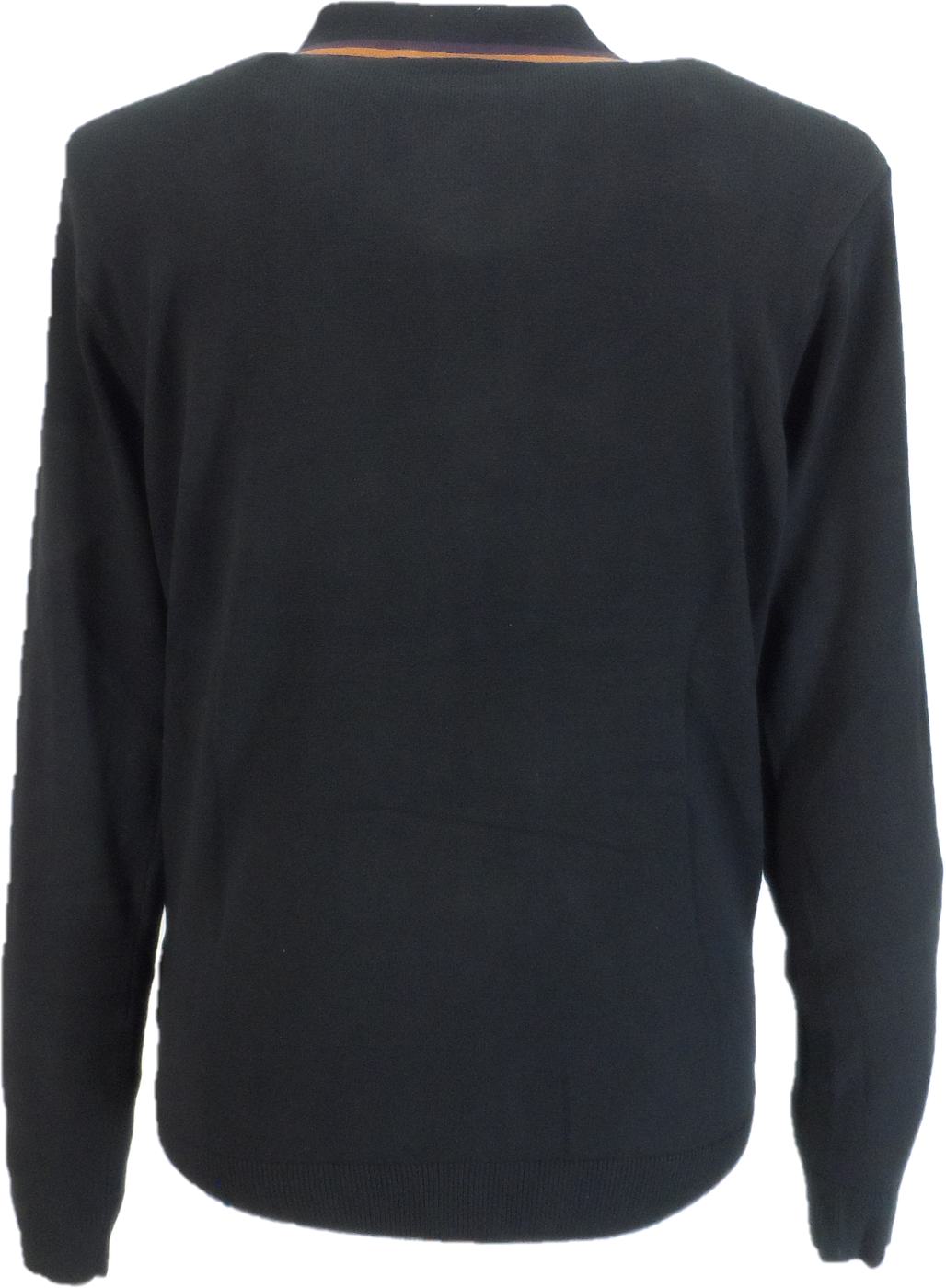 Gabicci Mens Black Textured Zip Up Retro Knitted Cardigan Mazeys UK