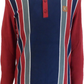 Lambretta Mens Burgundy Striped Knitted Polo Shirt