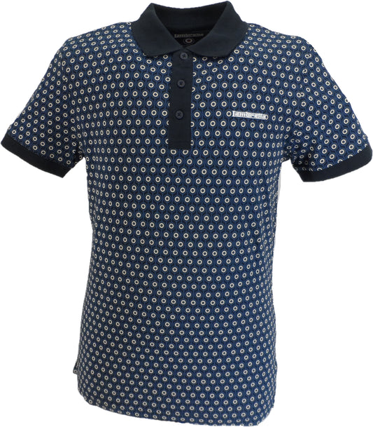 Lambretta Mens Navy All Over Target Polo Shirts