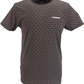 Lambretta Herren-T-Shirt mit Java-Braun-Allover-Target-Print