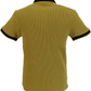 Ska & Soul Mens Mustard Yellow Waffle Knit Polo Shirt