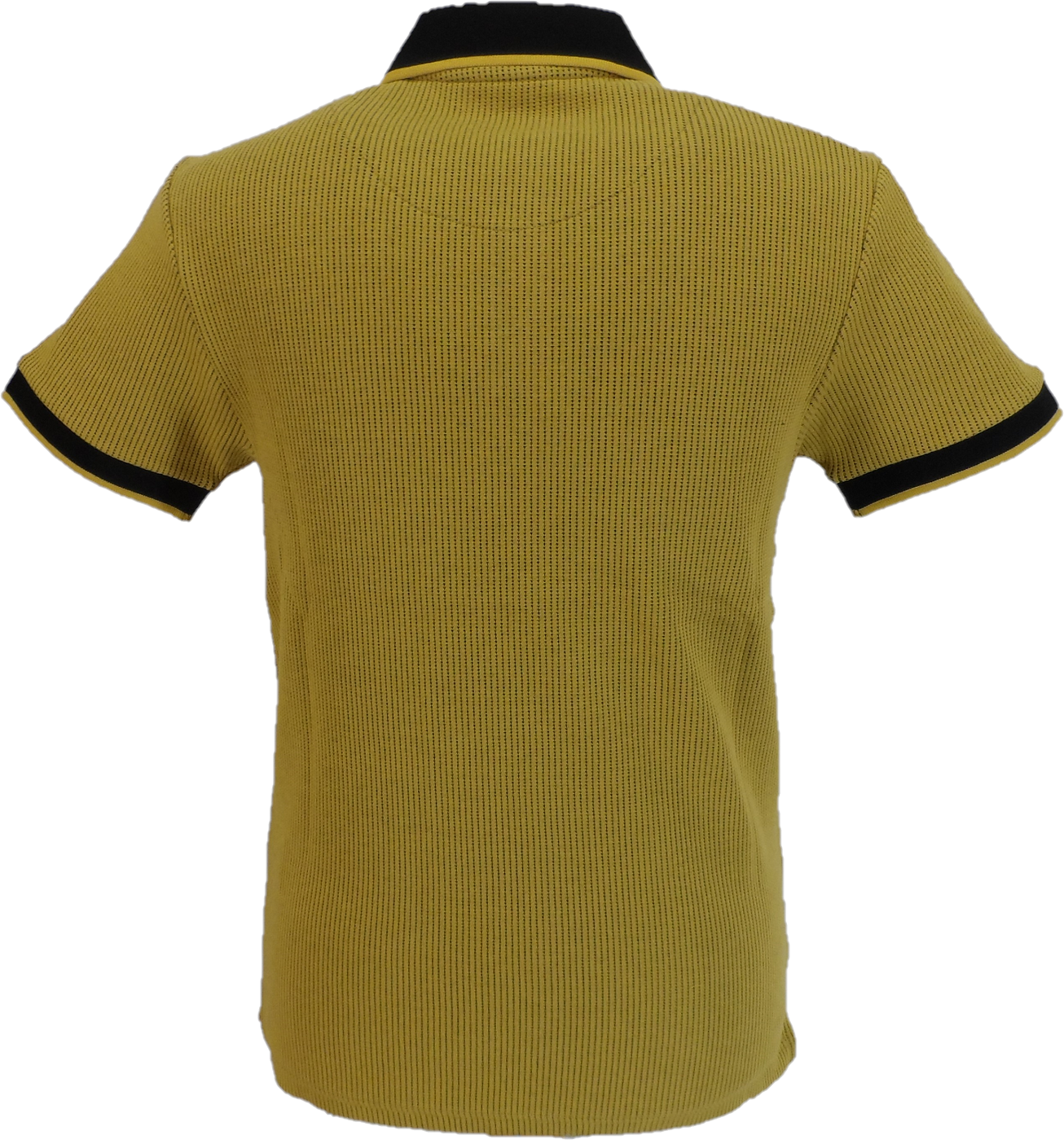Senfgelbes Waffelstrick-Poloshirt für Herren Ska & Soul