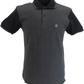 Trojan Mens Slate Grey Houndstooth Panel Polo Shirt