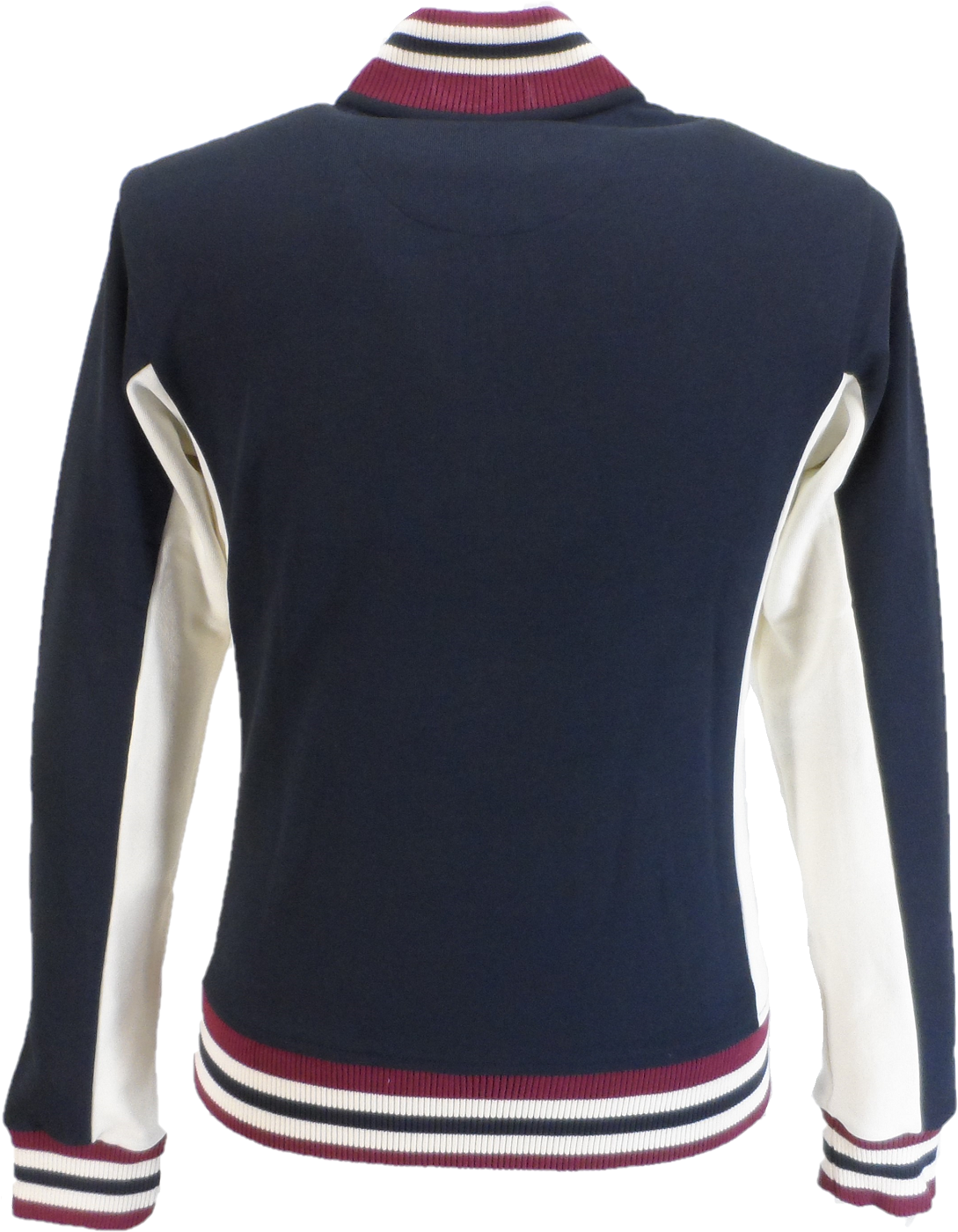 Trojan Records Navy Stripe Retro Track Tops|Mazeys – Mazeys UK