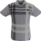 Trojan Mens Grey Over Size Check Polo Shirt