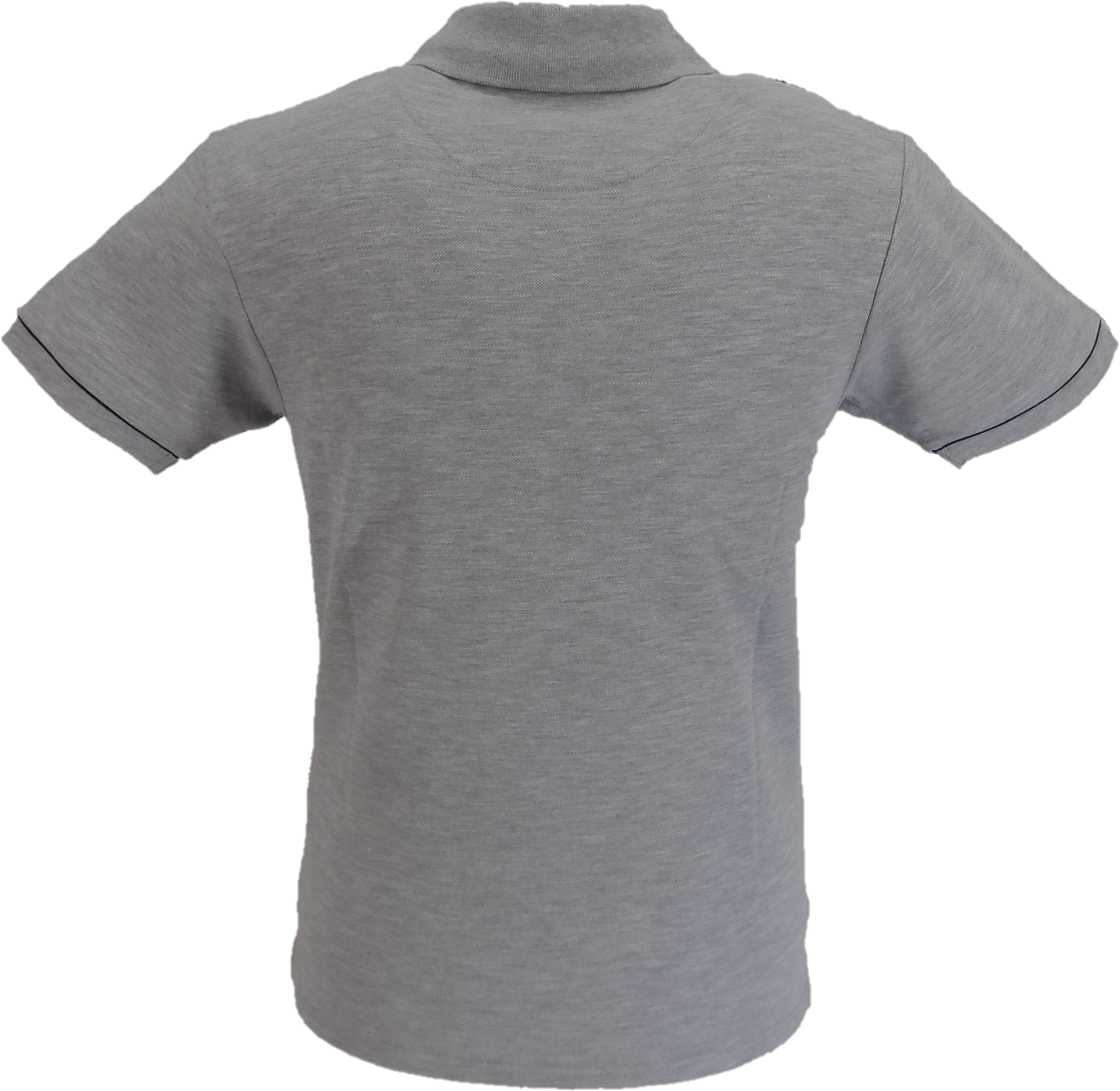 Trojan Mens Grey Over Size Check Polo Shirt