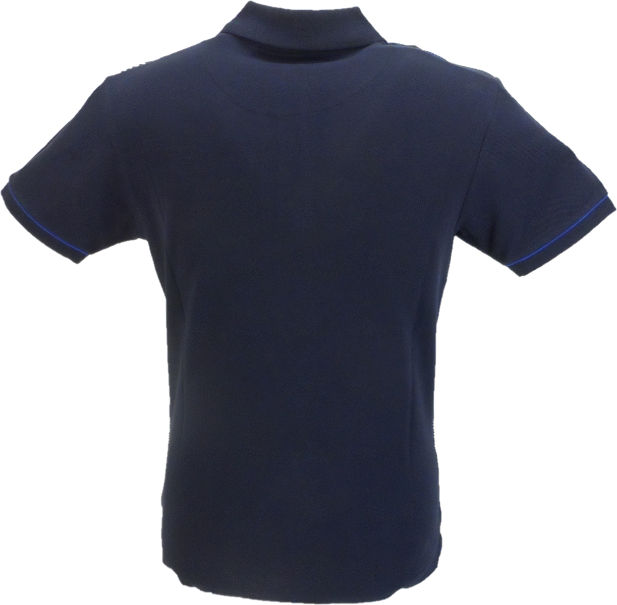 Trojan Mens Navy Blue Over Size Check Polo Shirt