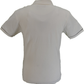 Trojan Mens Ecru Over Size Check Polo Shirt