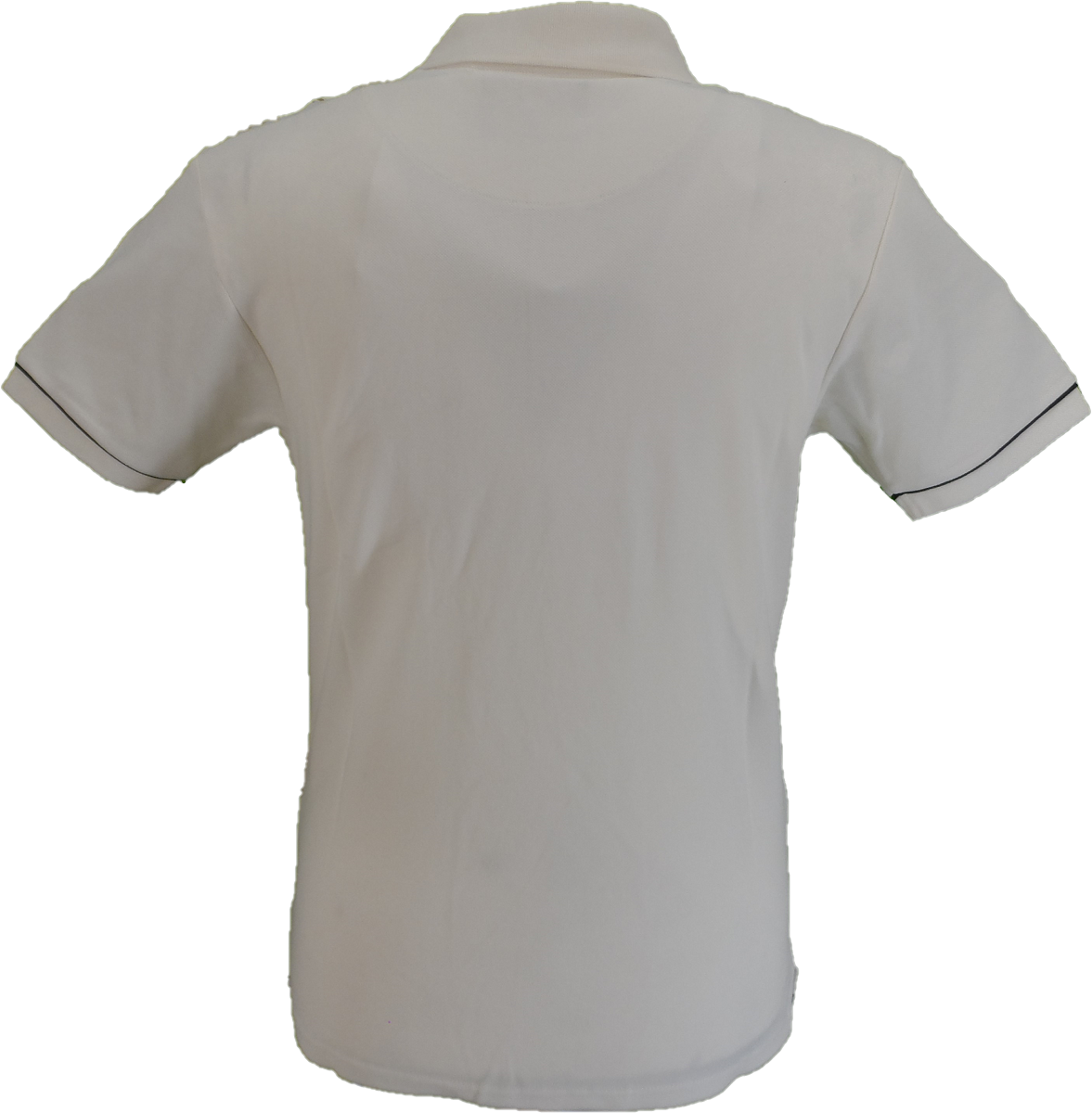 Trojan Mens Ecru Over Size Check Polo Shirt