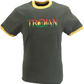 Trojan Records Mens Army Green Rasta Logo 100% Cotton Peach T-Shirt