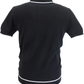 قميص بولو منسوج من القطن المربع باللون الأسود للرجال Trojan