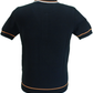 Trojan Herre Sort/Orange/Hvid Tekstureret Finstrikket Poloshirt