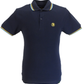 Trojan Mens Navy Blue Twin Tipped Polo Shirt