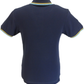 Trojan Mens Navy Blue Twin Tipped Polo Shirt