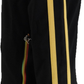 قمصان رياضية كلاسيكية للرجال Trojan ذات شريط مزدوج وسحاب متباين باللون الأسود
