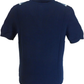 Ben Sherman Navy Blue Knitted Striped Mod Polo Shirt