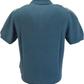 Blaugrünes, gestricktes, gestreiftes Mod-Poloshirt Ben Sherman