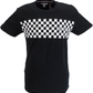 Lambretta Mens Black/White Two Tone Panel Retro T Shirt